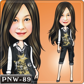 女生人像Q版漫畫PNW-89